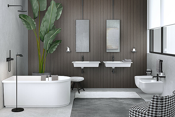 ERA: Keramik-Serie von Ceramica Cielo mit Waschtischen, WC, Bidet, Urinal,