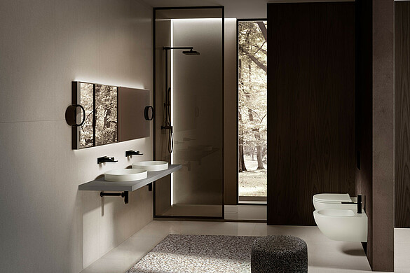 ENJOY: Keramik-Serie von Ceramica Cielo: Waschtich, WC, Bidet